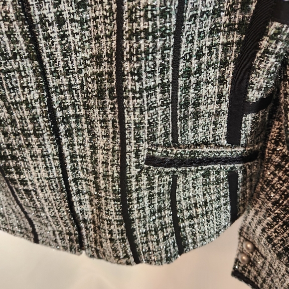 NWT $128 Express Womens Large Sparkle Long Sleeve Jacket with Zipper closure - Picture 3 of 16